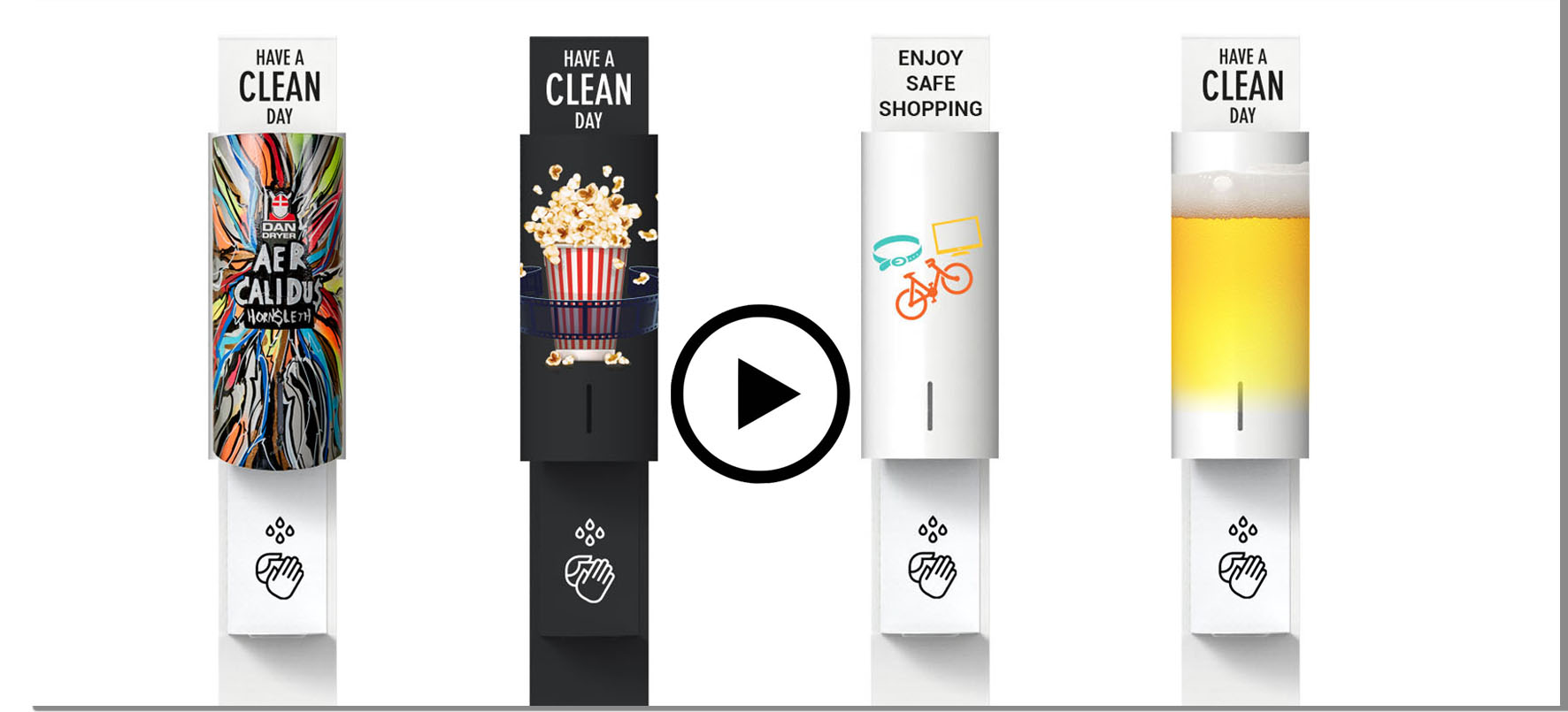 DAN DRYER Disinfectant Stands - customised